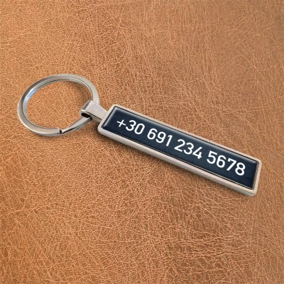 Εξατομικευμένα μπρελόκ - Μαύρος αριθμός τηλεφώνου