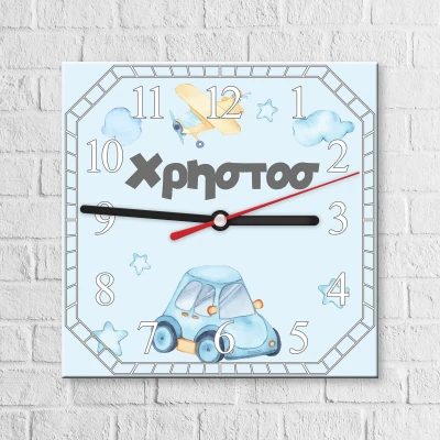 Εξατομικευμένα ρολόγια τοίχου Πλατεία για παιδικό δωμάτιο 
