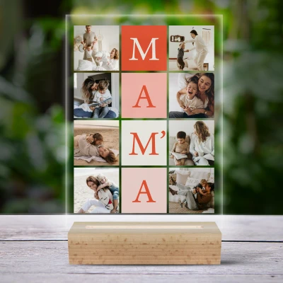 Προσωποποιημένο 3D LED φωτιστικό - Κολάζ με γράμματα