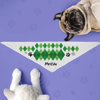 Μπαντάνα σκύλου - Καρό