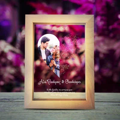 Φωτιζόμενη κορνίζα φωτογραφίας – Αστερισμοί