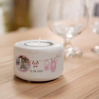 Εξατομικευμένη κεραμική βάση κεριού - Κοριτσάκι