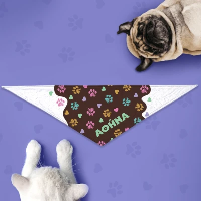 Μπαντάνα σκύλου - προσέξτε τα ίχνη του σκύλου