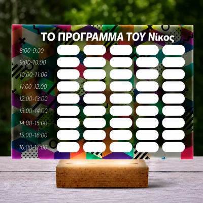 Προσωποποιημένο 3D LED φωτιστικό – πρόγραμμα με αφηρημένο σχέδιο