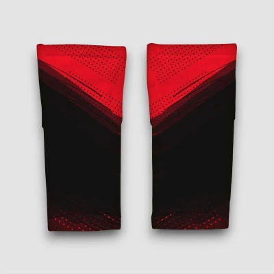 Εξατομικευμένες ποδοσφαιρικές μανσέτες σε κόκκινο και μαύρο
