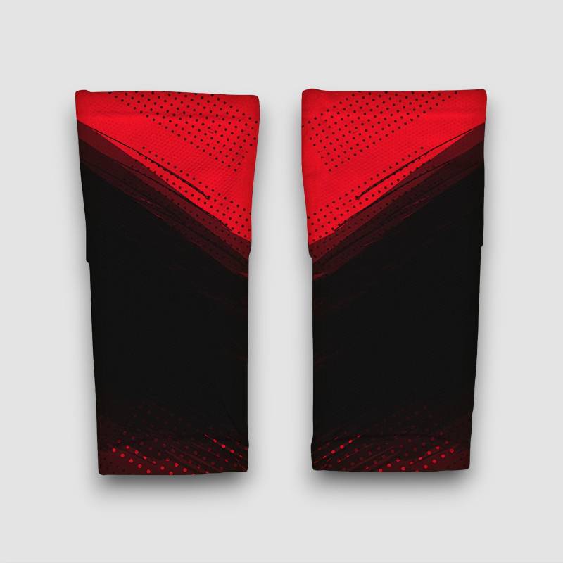 Εξατομικευμένες ποδοσφαιρικές μανσέτες σε κόκκινο και μαύρο