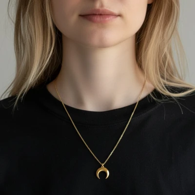 Κολιέ με μενταγιόν μισοφέγγαρο