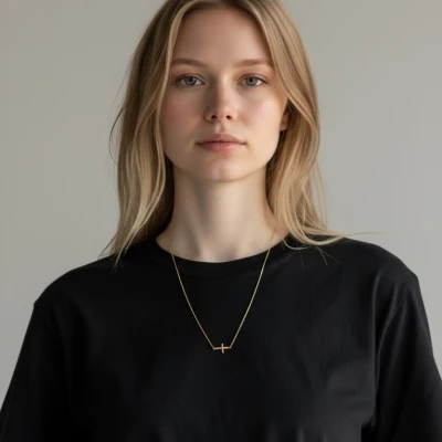 Μινιμαλιστικό κολιέ με σταυρό