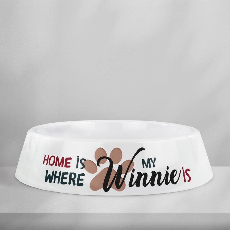 Προσαρμοσμένο πλαστικό μπολ για σκύλους - Σπίτι είναι όπου είναι ο σκύλος μου