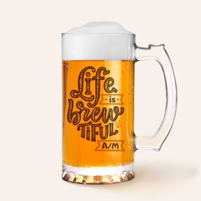 Εξατομικευμένο ποτήρι μπύρας – Life is Brewtiful