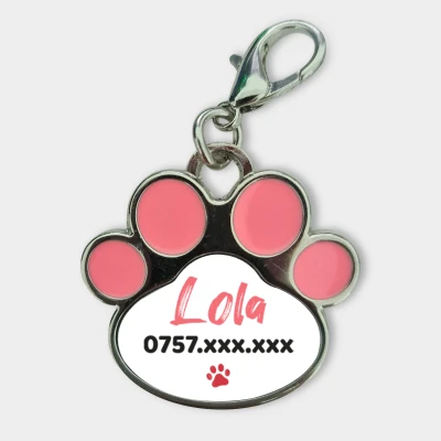 Εξατομικευμένο μενταγιόν για ζώα - Όνομα και αριθμός τηλεφώνου