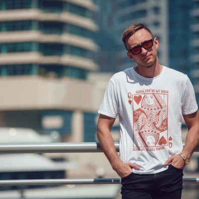 Εξατομικευμένο μπλουζάκι για άνδρες – Βασιλιάς των καρδιών