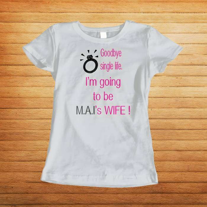 Εξατομικευμένο μπλουζάκι για τη νύφη - Αντίο ζωή ως εργένισσα