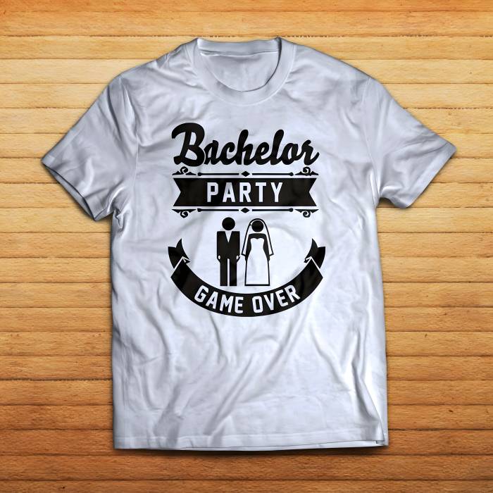 Εξατομικευμένο μπλουζάκι για το πάρτι του εργένη - Τέλος παιχνιδιού