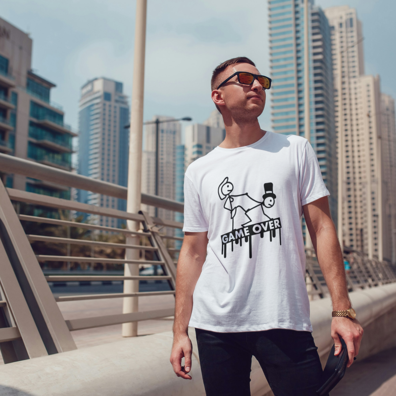 Εξατομικευμένο μπλουζάκι για το πάρτι εργένη - Τελείωσε το παιχνίδι