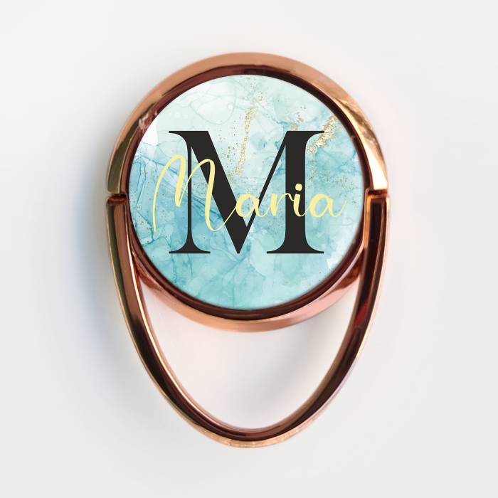 Εξατομικευμένη βάση τηλεφώνου τύπου δαχτυλιδιού - Με αρχικό και όνομα