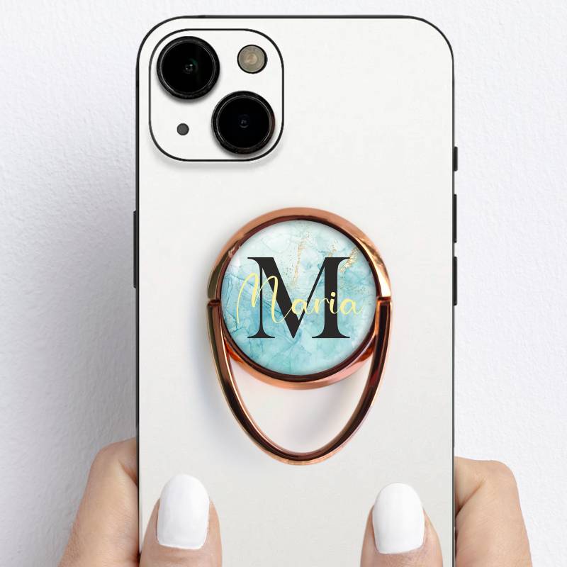 Εξατομικευμένη βάση τηλεφώνου τύπου δαχτυλιδιού - Με αρχικό και όνομα