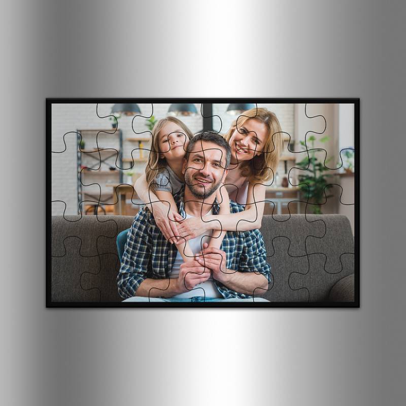 Ορθογώνιο μαγνητάκι ψυγείου τύπου παζλ