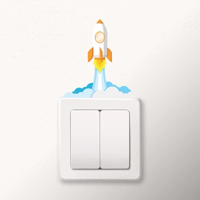 Αυτοκόλλητα για διακόπτες Διαστημική εκτόξευση