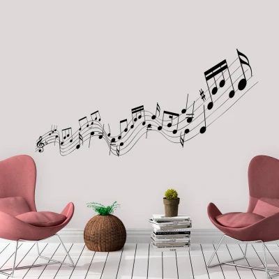 Αυτοκόλλητο τοίχου Σημειώσεις για την παρτιτούρα