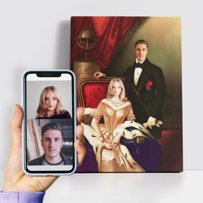 Εξατομικευμένη ζωγραφική Royal - κομψό ζευγάρι